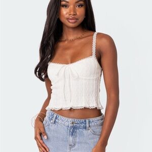 Edikted Lacey Knit Tank Top NWOT